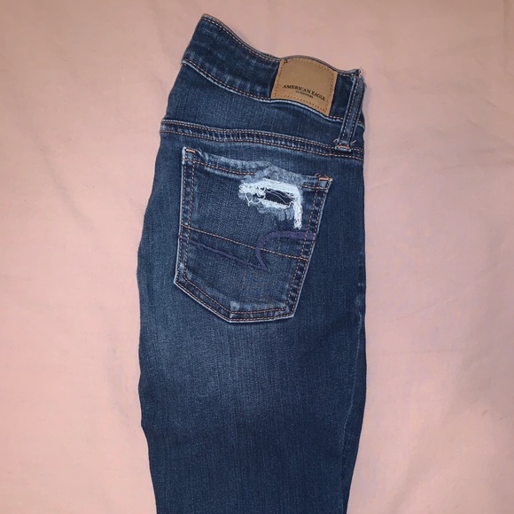 American eagle ripped jeans size 0 X Long - Picture 1 of 4